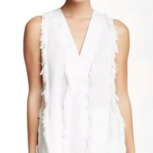 10 Crosby Derek Lam Cream Sleeveless Top Size 4